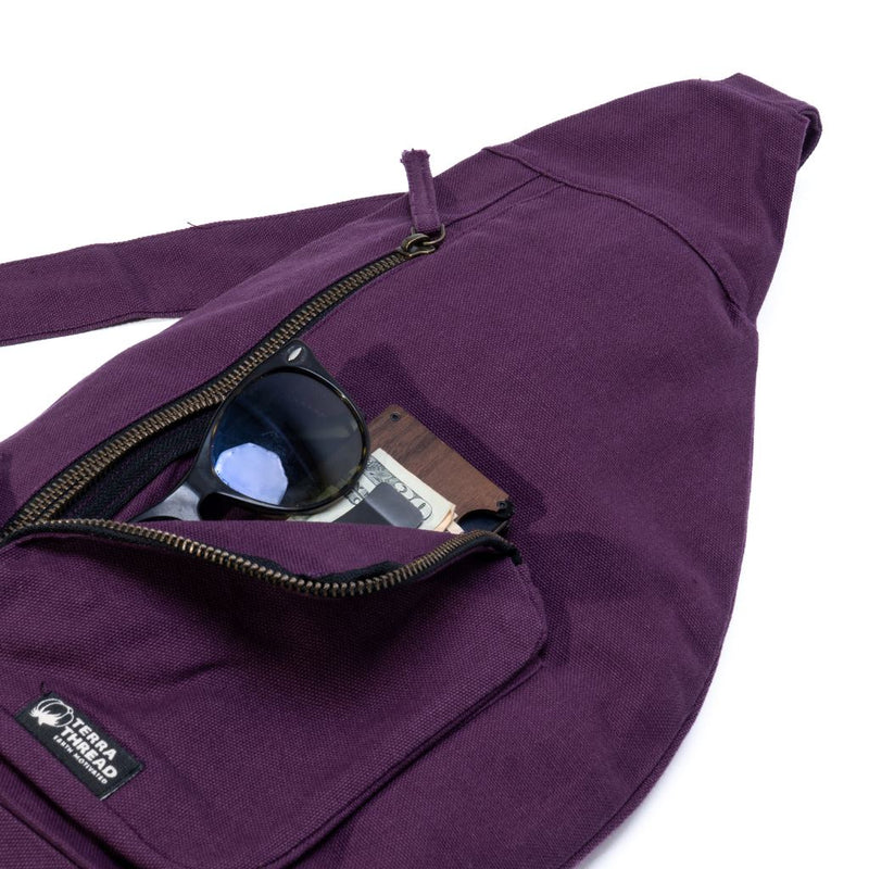Purple Floral Sloth Crossbody Messenger Bag - La Vida in Life