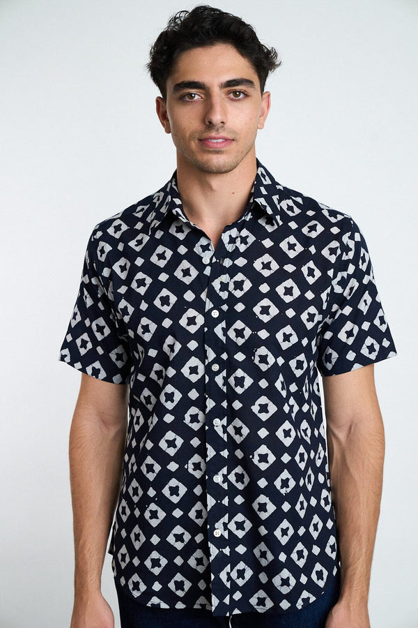 SUSTAINABLY CRAFTED PRINTED SHORT-SLEEVE SHIRT