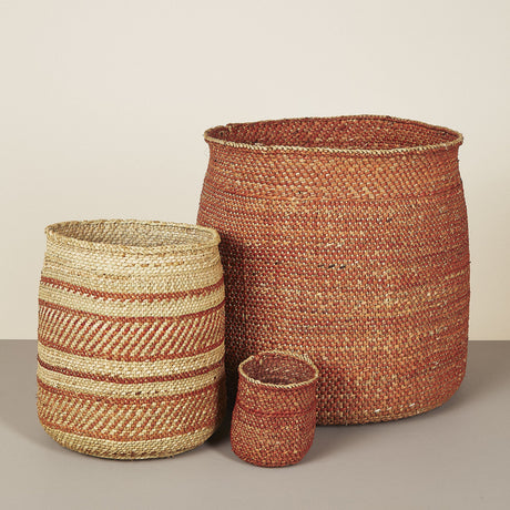 Iringa Basket - Auburn Stripe Baskets Mbare 