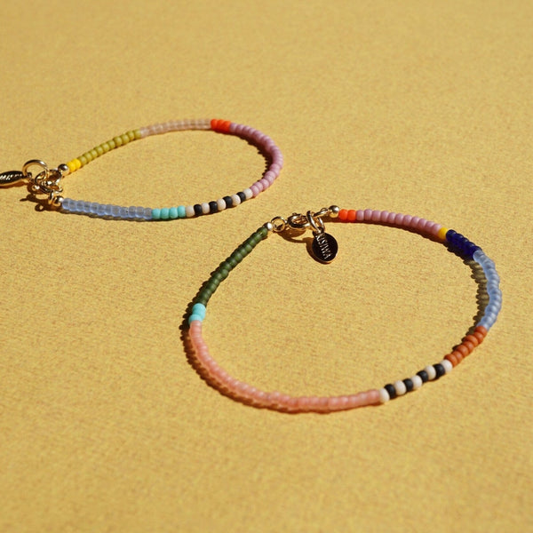 Cuerda One of A Kind Beaded Bracelet | Vegan, Ethically Made & Sustainable | Glass Beads (Multi) by Kisiwa