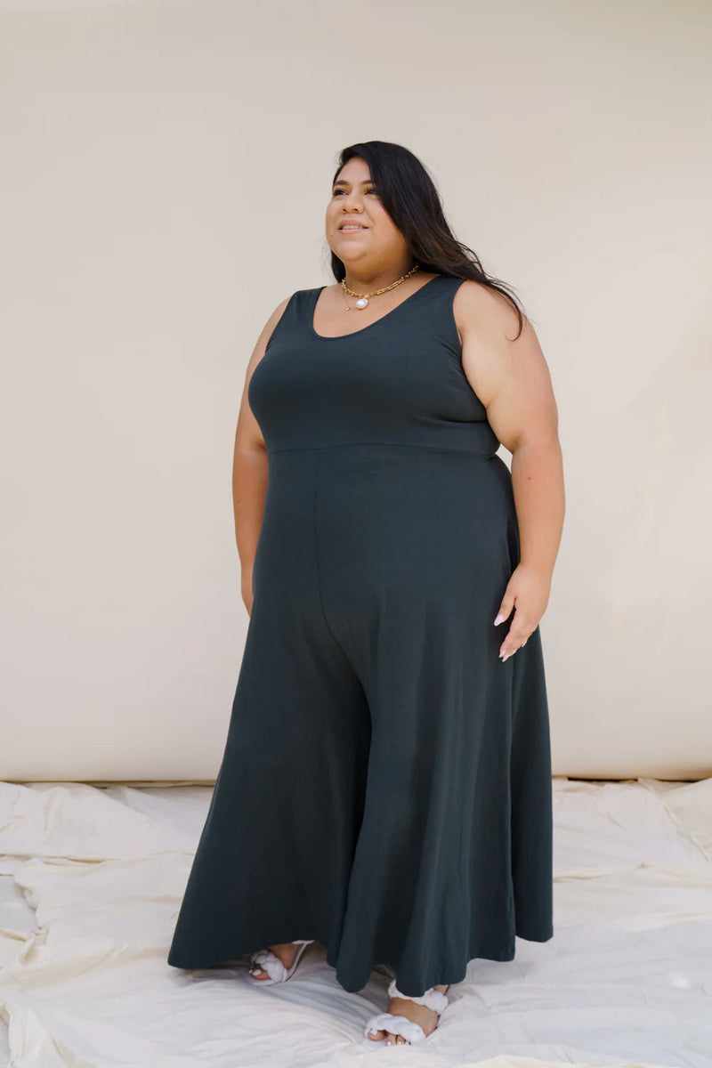 All Day Wide Leg Button Down Jumpsuit in Black – Envy Washmo