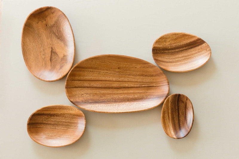 LIKHÂ Acacia Oval 12" Wood Tray - Wooden Dish | LIKHÂ LIKHÂ 