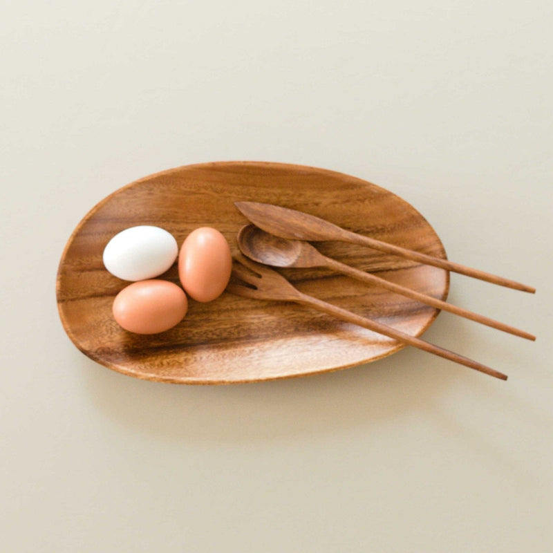 LIKHÂ Acacia Oval 12" Wood Tray - Wooden Dish | LIKHÂ LIKHÂ 