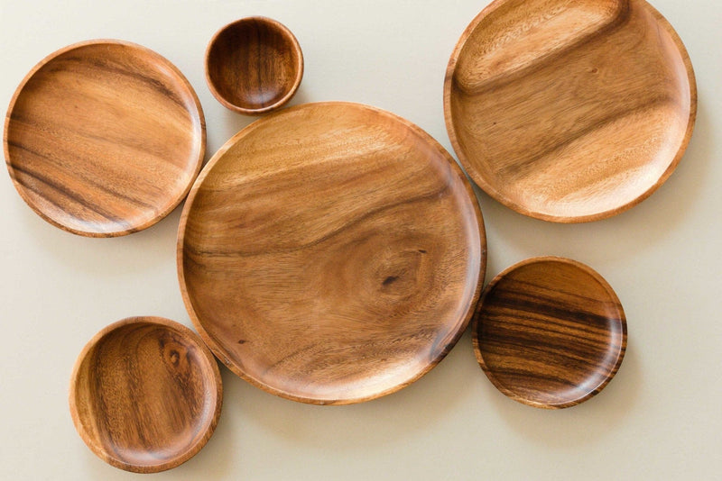 LIKHÂ Acacia Round 12" Wood Plate - Charger Plate | LIKHÂ LIKHÂ 