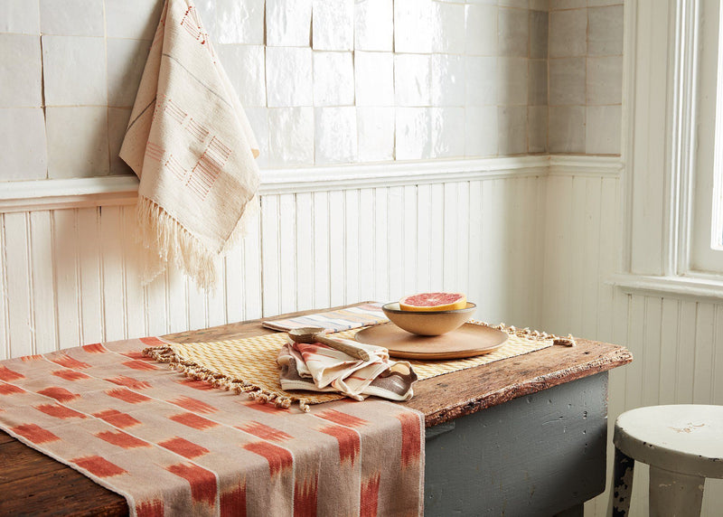 Sol Tea Towel in Rust - Handwoven Kitchen Towels