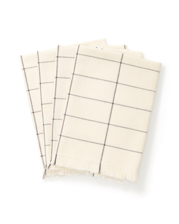 Minna Cream Grid Napkin Kitchen Textiles Minna