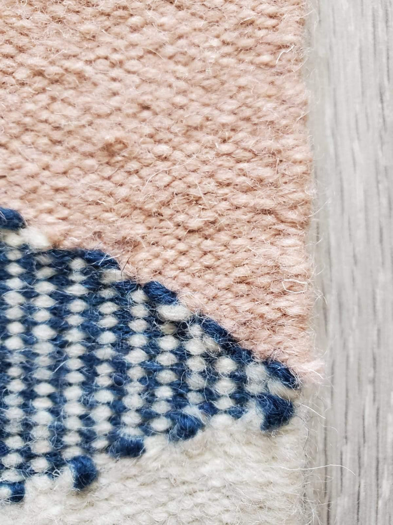 Mumo Toronto Rio Handwoven Navy and Pink Rug Mumo Toronto 