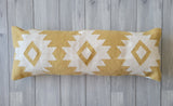 Mumo Toronto Yellow Rima Handwoven Extra Long Wool Lumbar Pillow lumbar pillow Mumo Toronto 