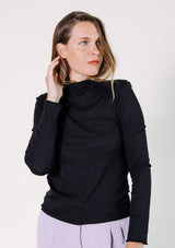 Poplinen Norma Modal Ribbed Turtleneck - Black Turtleneck Poplinen 