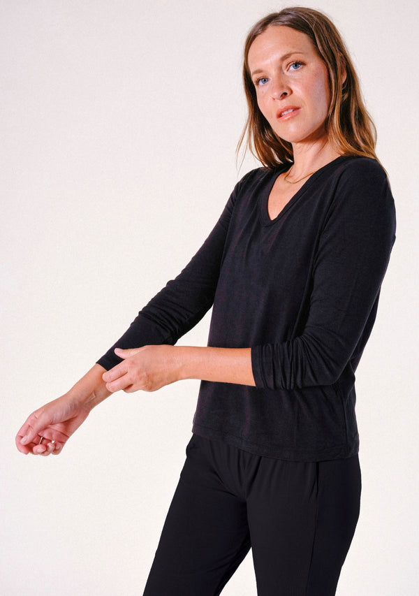 Poplinen Toni PJ Shirt - Black Shirts & Tops Poplinen 