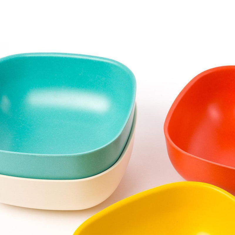 Eummy 4Pcs Square Salad Bowl Plastic Cereal Bowl Snack Bowl with