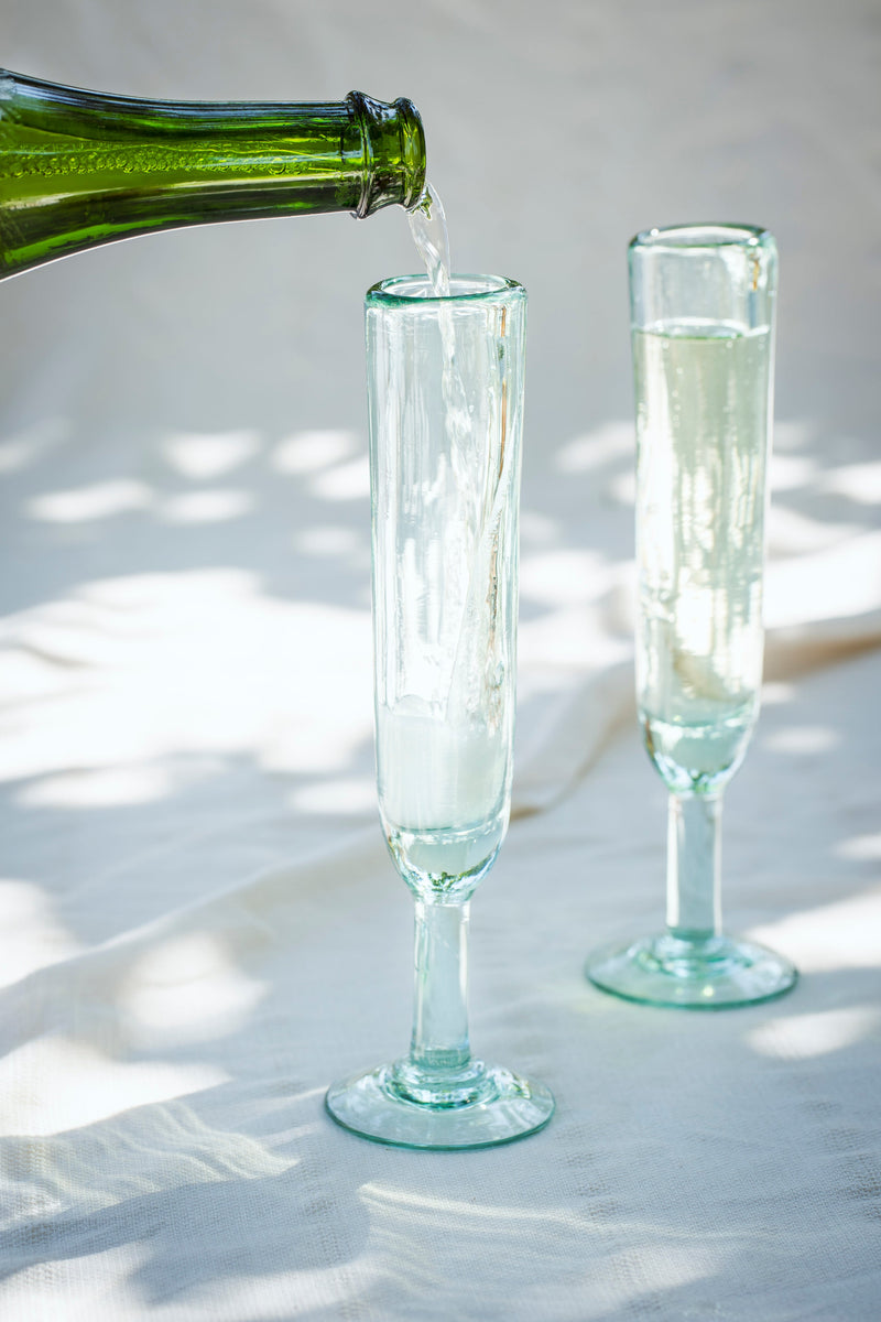 Recycled Glass Champagne Flutes Glassware Drinkware Magda Made 288598 800x ?v=1643231983