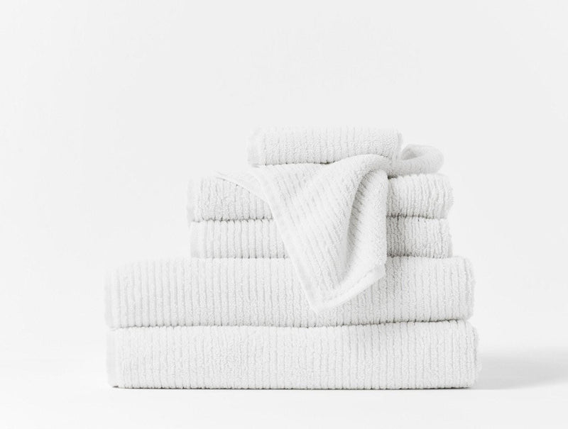 Coyuchi Cloud Loom Organic Towel Set - Alpine White