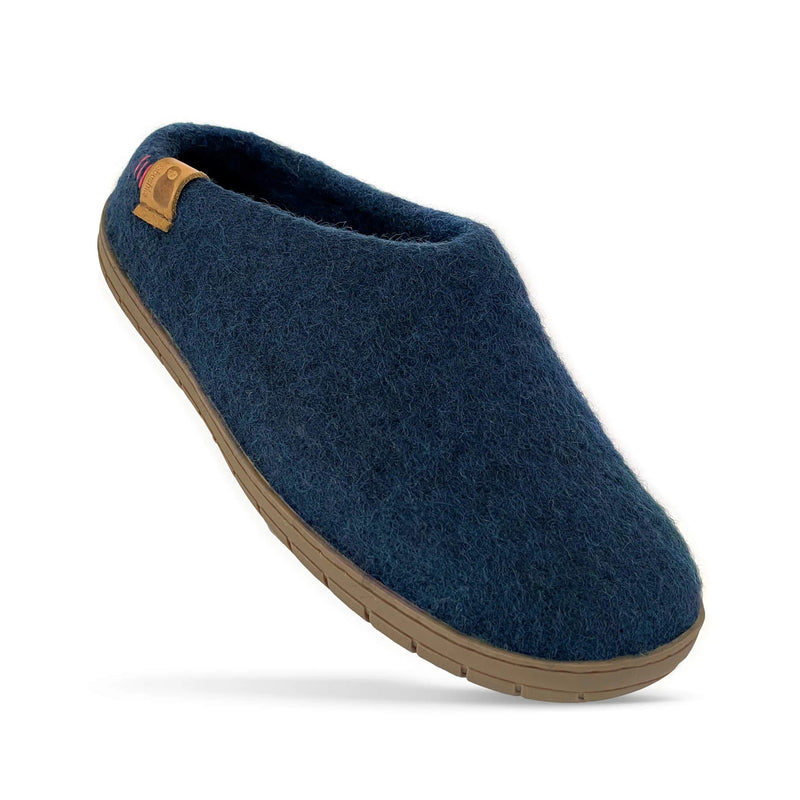 Unisex Wool Slipper with Rubber Sole