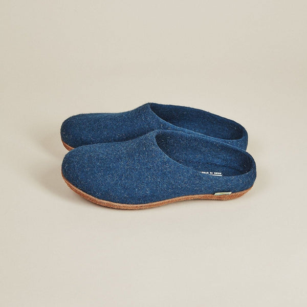 Women's Low Back and Molded Sole Slippers - Navy Women's Shoes Kyrgies 